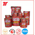 Pasta de tomate enlatada de marca orgánica Tmt de Brix 28-30% a precio mayorista